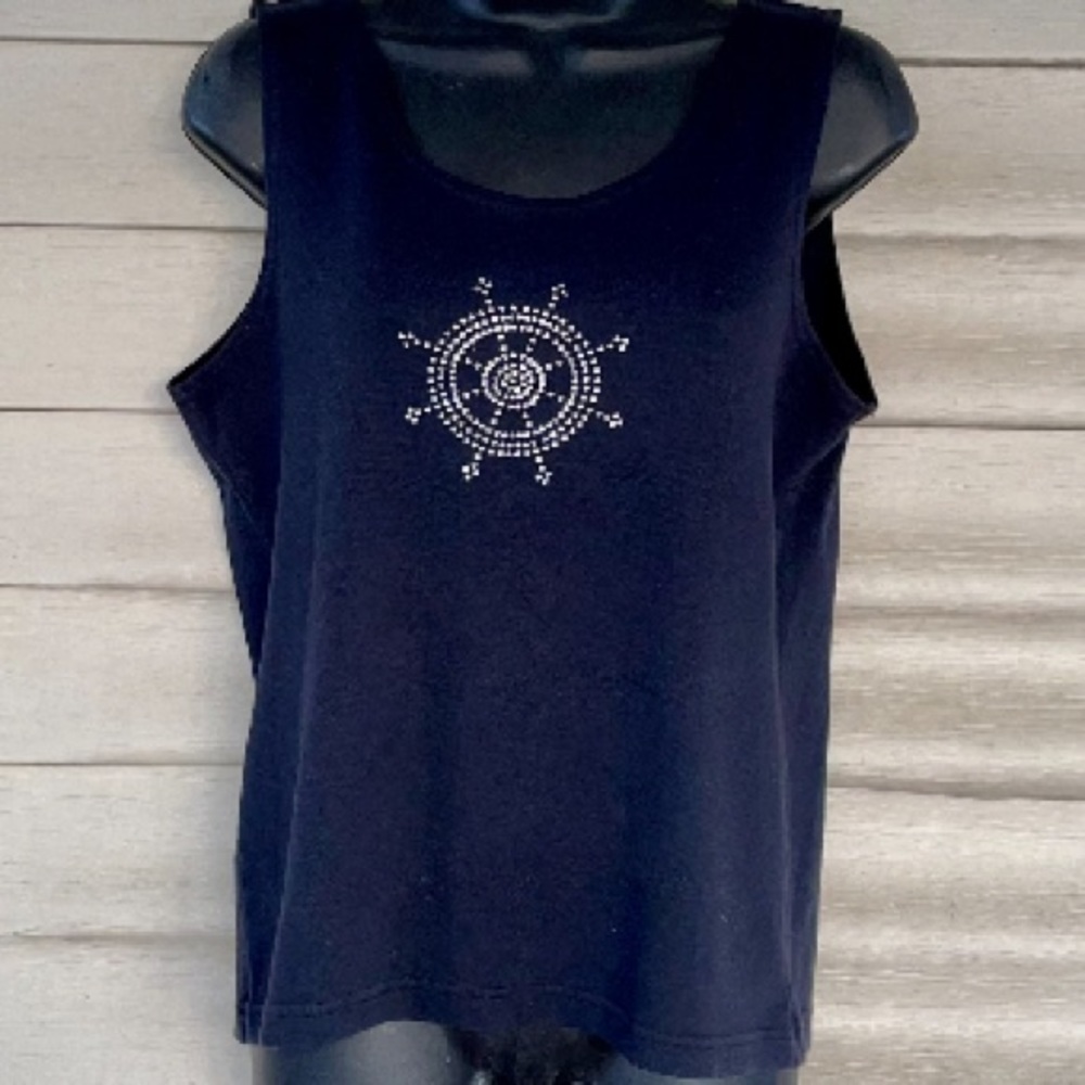 Rhinestones Woman’s tank top with rhinestones nautical ⚓️⛵️